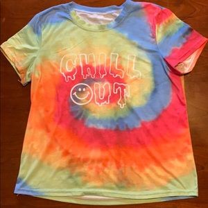 Tie-dye t-shirt vibrant multi-color short sleeve